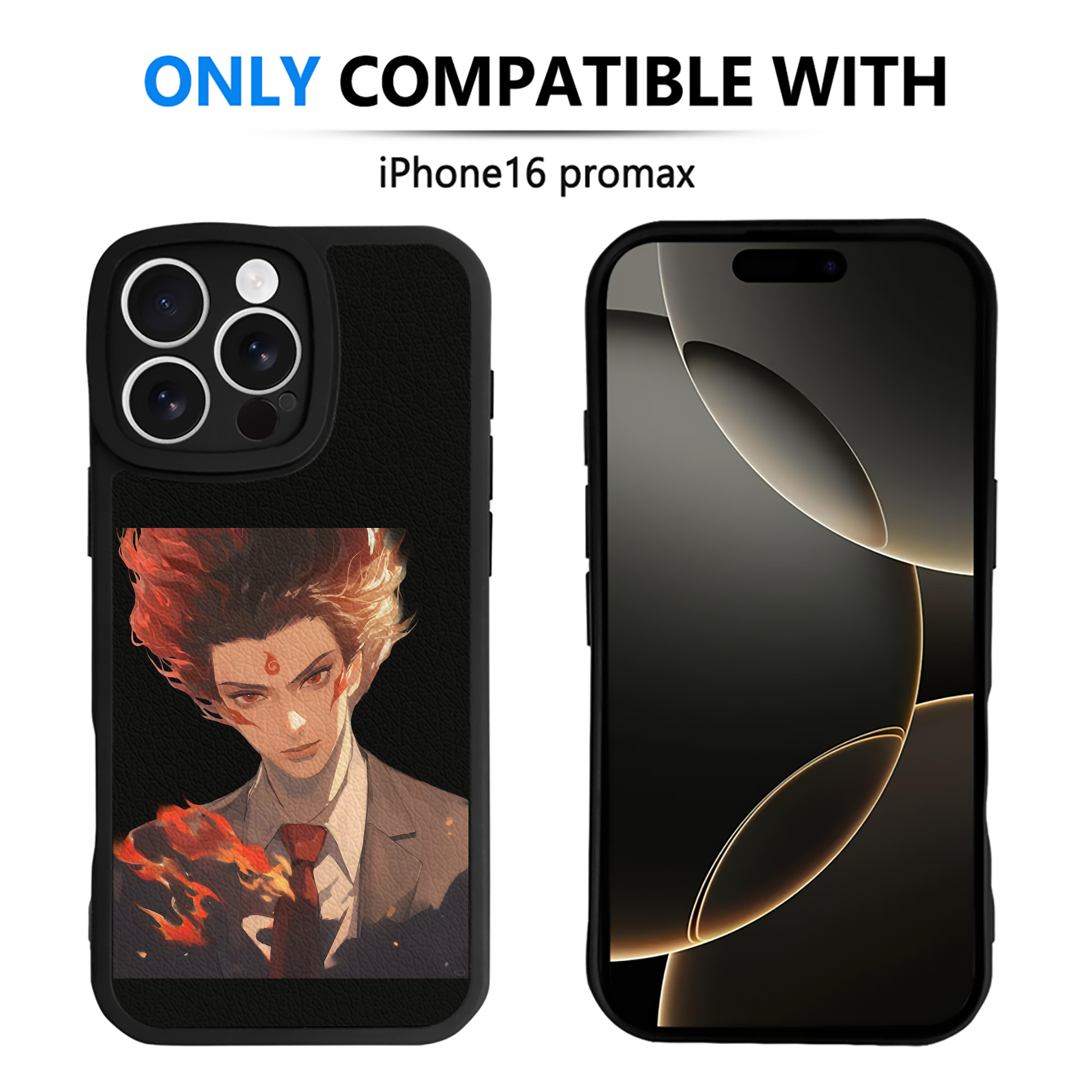 （画像用） Ne Zha 2 ナタ 魔童の大暴れ 【iPhone 16シリーズ対応】シリコンスマホケース（レザー調） 材質：シリコン